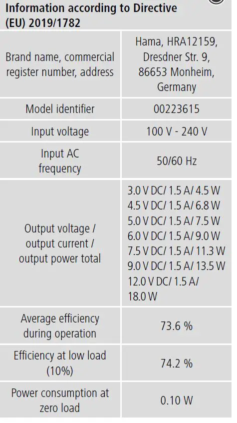 hama 00223615 18W Power Supply Unit 2