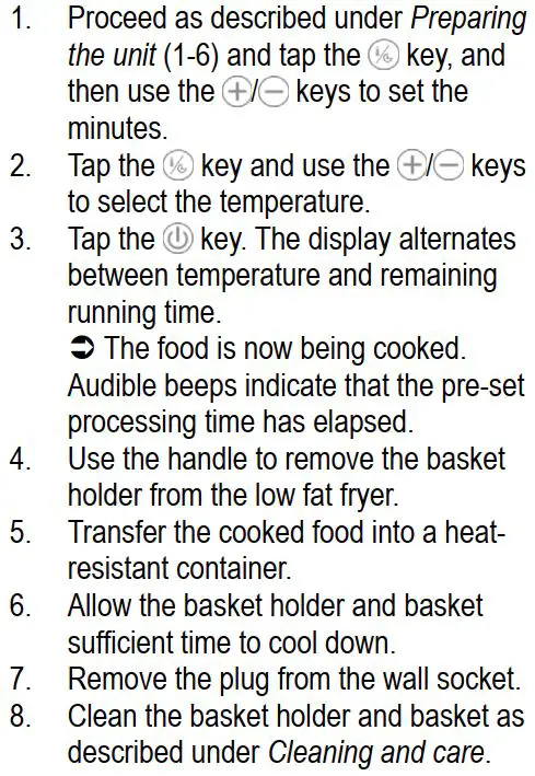 FIG 4 Using the manual temperature time selection
