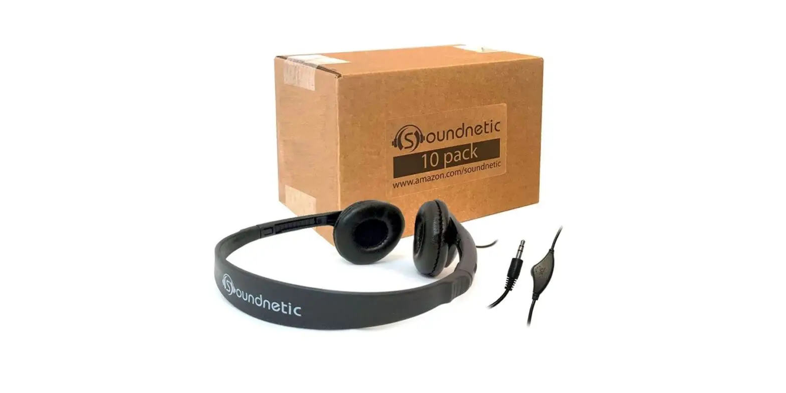 Soundnetic Ccv 10 Pack Classroom Stereo Budget Headphones With Leatherette Earpads-complete Features/instruction Guide