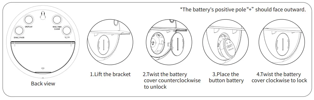 JUKU WTHD001 Wireless Indoor or Outdoor Humidity And Temperature Monitor - figure 3