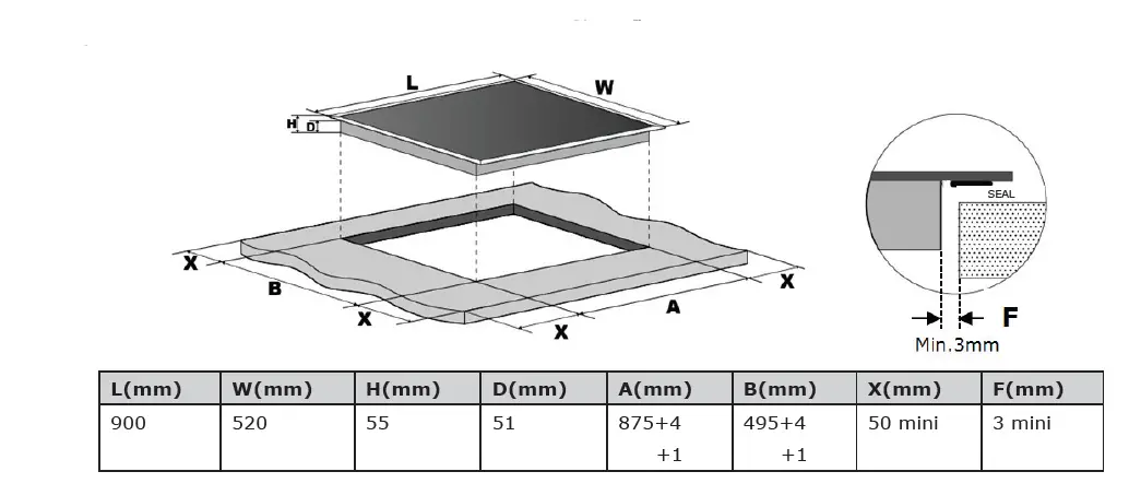 INALTO ICC905TB.1 90cm Ceramic Cooktop FIG 11