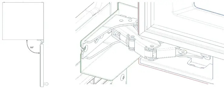 Thermador T24UR925RS 24 Inch Counter Depth Built In Undercounter Refrigerator - Door opening 1