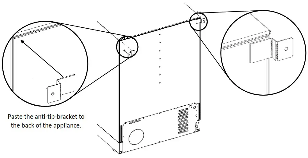 Thermador T24UR925RS 24 Inch Counter Depth Built In Undercounter Refrigerator - Installing the anti tip brackets 3