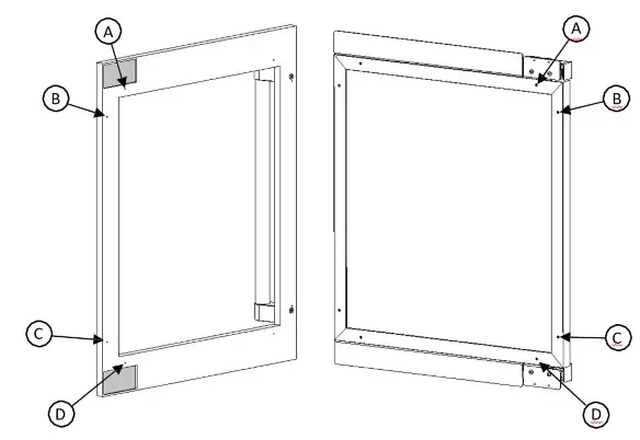 Thermador T24UR925RS 24 Inch Counter Depth Built In Undercounter Refrigerator - Installing the overlay frame 3