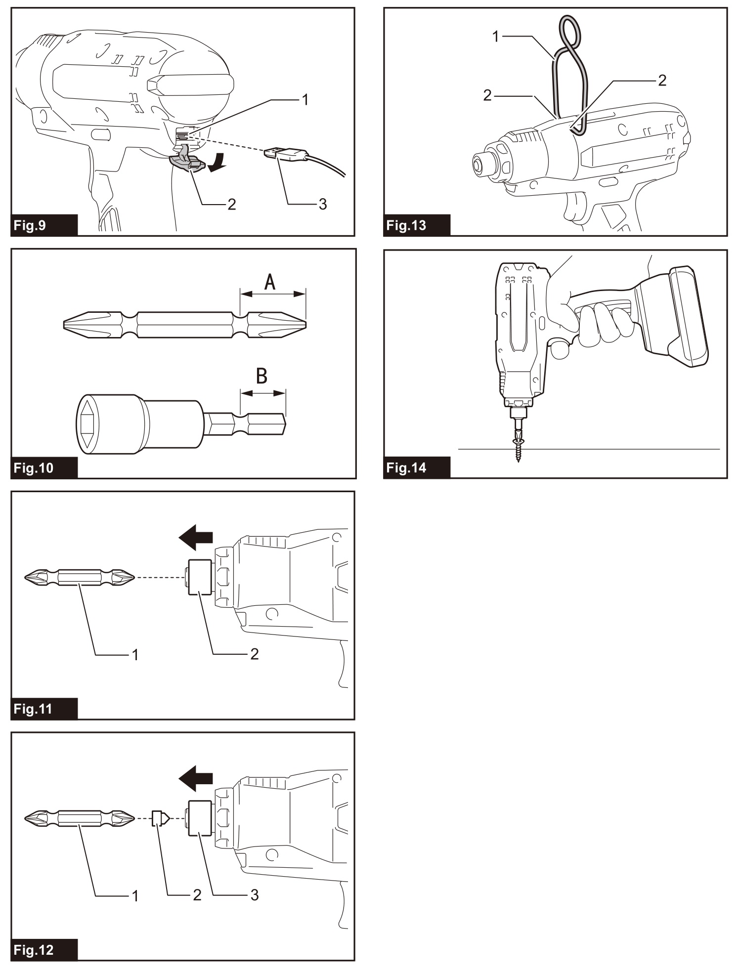 makita DFT087F Cordless Screwdriver - figure 9-14