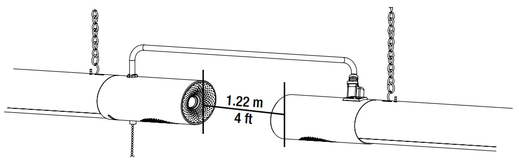 Commercial Electric 55703191 42 Inch LED Shop Light with Bluetooth Speakers -- CONTINUOUS Installation