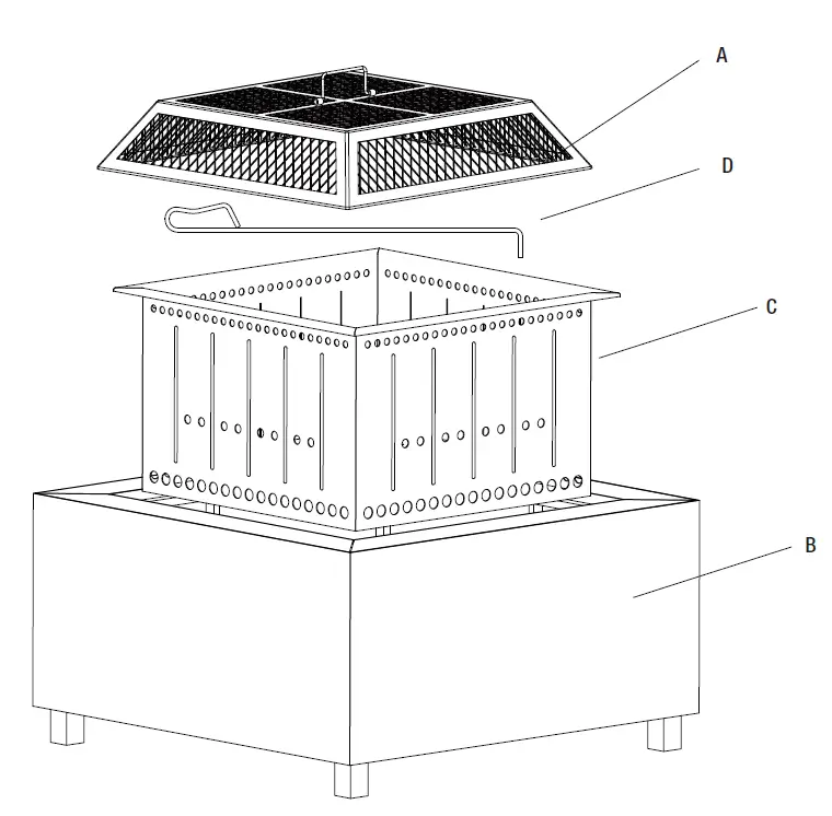HOME DECORATORS Low Smoke Wood Burning Fire Pit 2