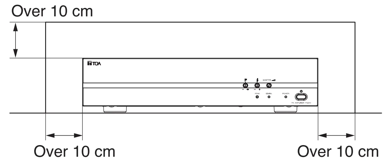 TOA P-2240 Power Amplifier - switch connection 2