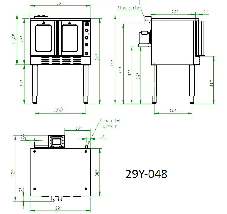 KRATOS-29Y-048-LP-Gas-Convection-Oven-FIG-1