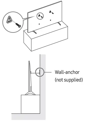 Preventing the TV from falling
