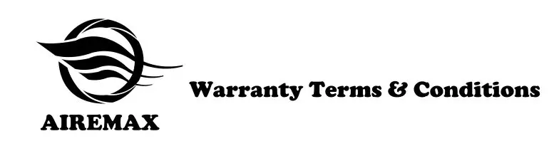 AIREMAX AP0110C Portable Air-Conditioner - Airemax warranty terms and conditions