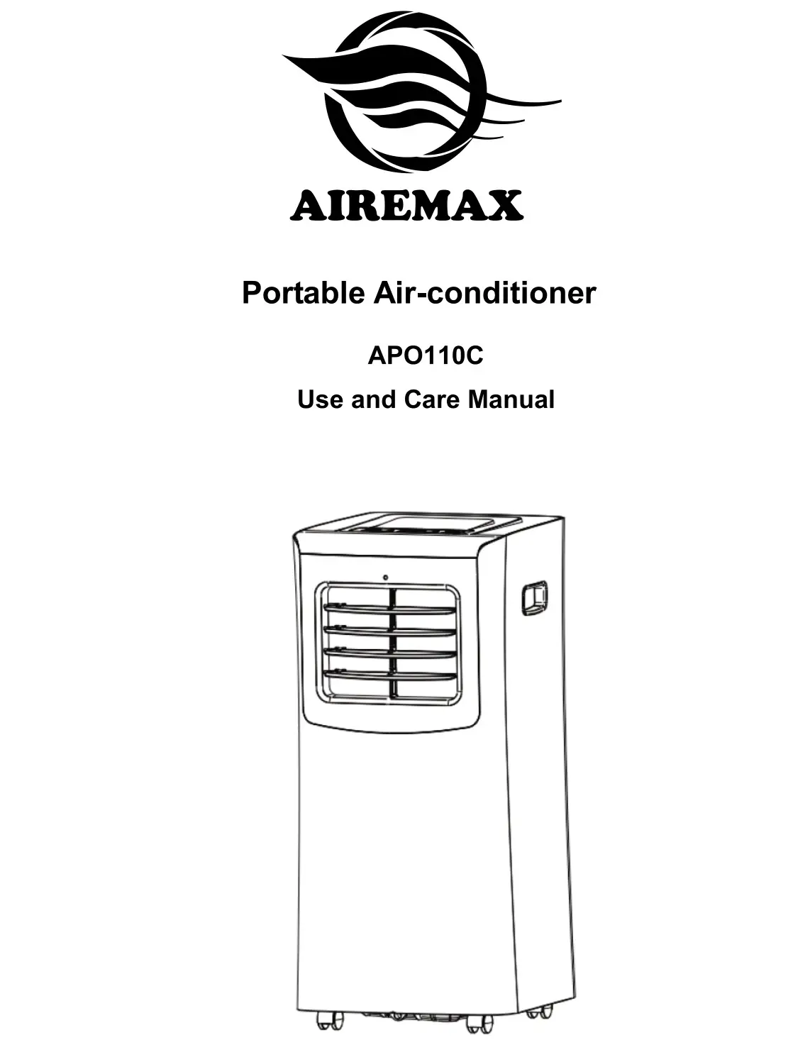 AIREMAX AP0110C Portable Air-Conditioner User Manual