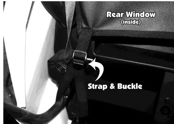 Commander-FC05 Can-Am Commander Full Cab Enclosure Fits Lexan Windshield - Rear