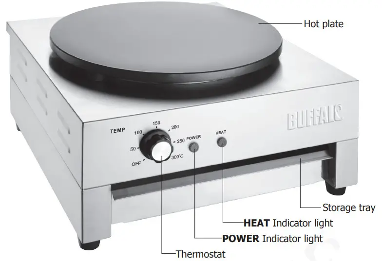 Buffalo CT931 Crepe Maker -Operation