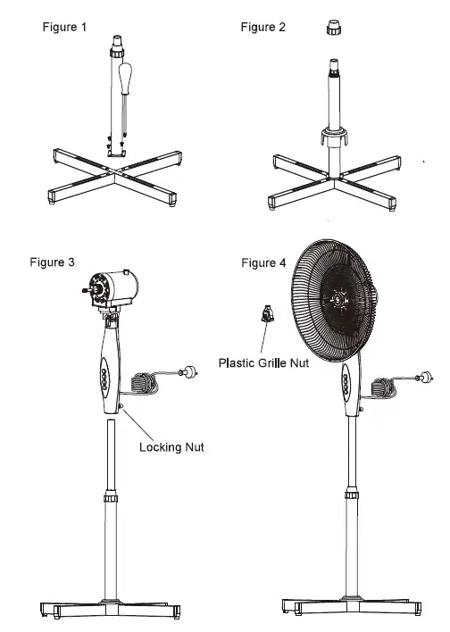 living Co yf-st1601-1 Pedestal Fan 40cm White 2