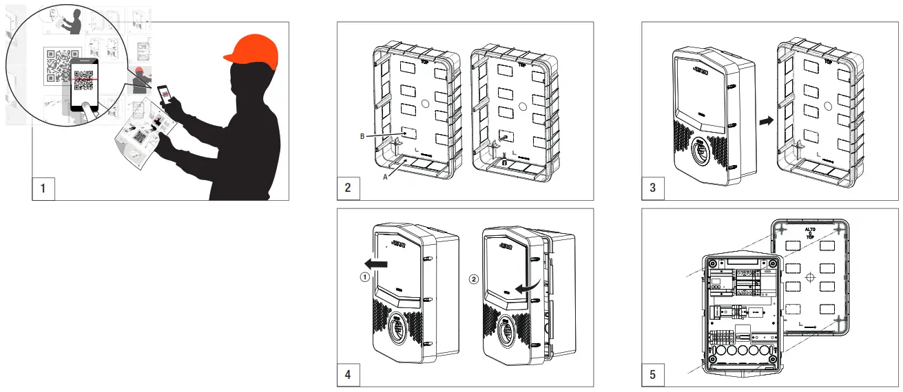 GEWISS GWJ3004W Joinon Range Electric Vehicle Charging Wallbox - fig1