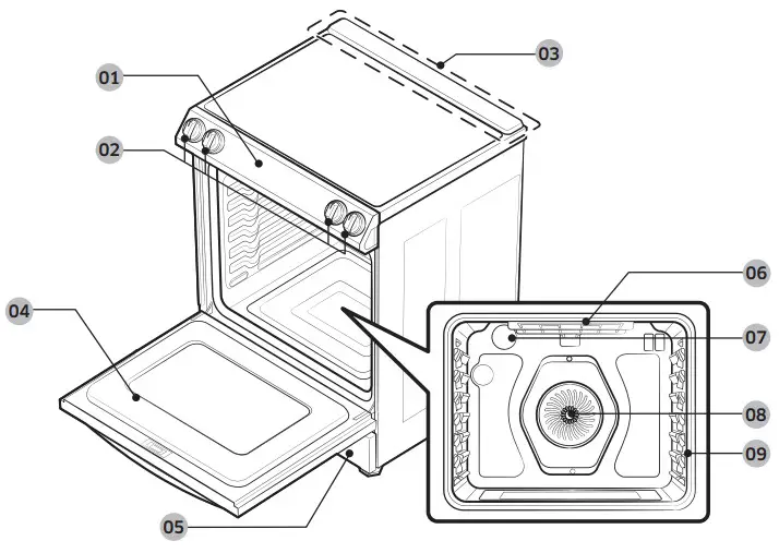 SAMSUNG NE63B8611 Electric Range - Figure 2