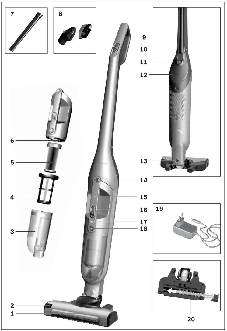 BOSCH BBH3211GB Rechargeable vacuum cleaner