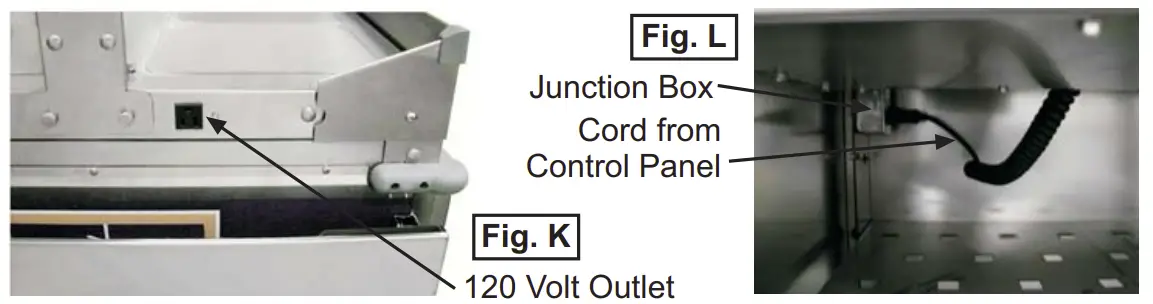 Shelf Side Outlet & Optional Junction Box