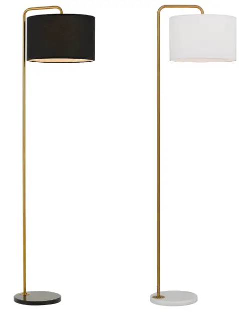 Telbix INGRID FL-GD-BK 1 Light Floor Lamp