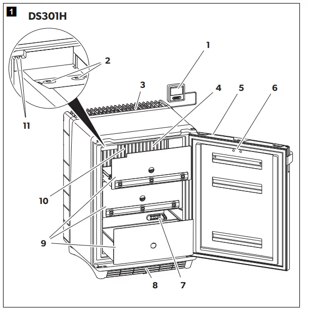 DOMETIC DS301H Medication refrigerator - DS301H'
