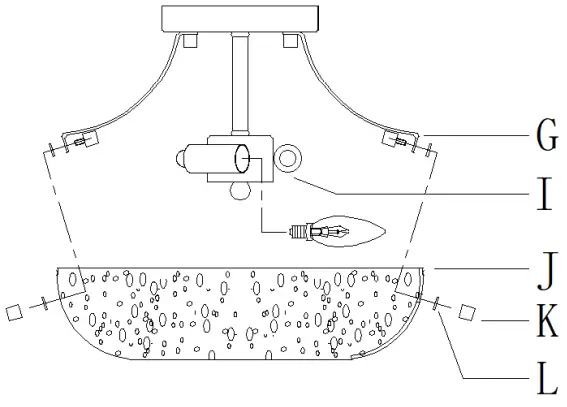 Uolfin 5069556 3-Light 11-Inch Matte Black and Seeded Glass Semi-flush Mount Light-FIG10