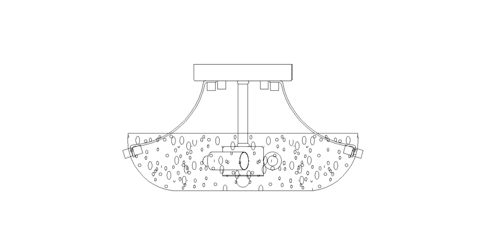 Uolfin 5069556 3-light 11-inch Matte Black And Seeded Glass Semi-flush Mount Light Installation Guide