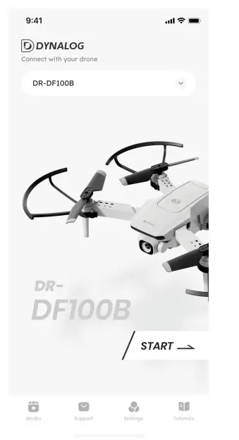 DYNALOG DR DF100B Foldable Drone - App Operation Guide 1
