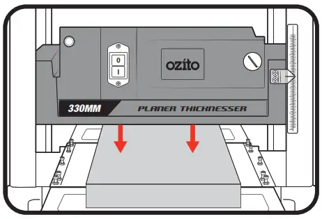 ozito THICKNESSER 330mm 200W Portable Planer - Figure 12