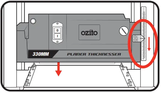 ozito THICKNESSER 330mm 200W Portable Planer - Figure 13