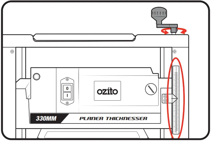 ozito THICKNESSER 330mm 200W Portable Planer - Figure 6