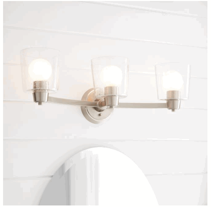 PARK HARBOR 946385 Windsor Gate 3 Light Seeded Glass Vanity Light