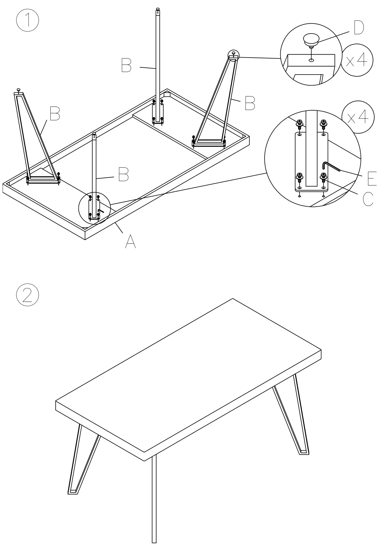 ASHLEY D449-26 Strumford Dining Table - Figure 1,2