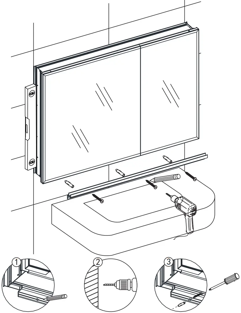 iSTYLE HOME AMC 30 Inch Aluminum Medicine Cabinet - Figure 4