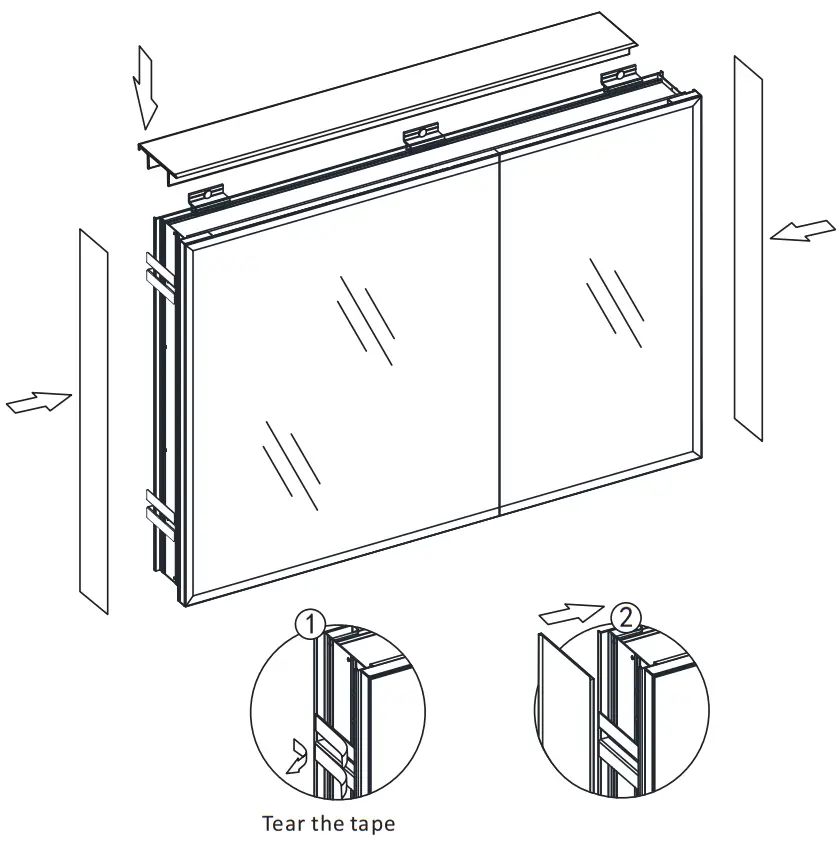 iSTYLE HOME AMC 30 Inch Aluminum Medicine Cabinet - Figure 6