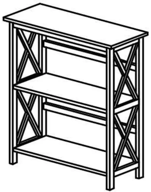 COSTWAY HW63975 3 Shelf Bookcase -