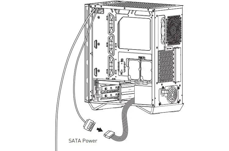 msi MPG GUNGNIR 110R EVA e PROJECT Gaming Case - Cables Connection 1