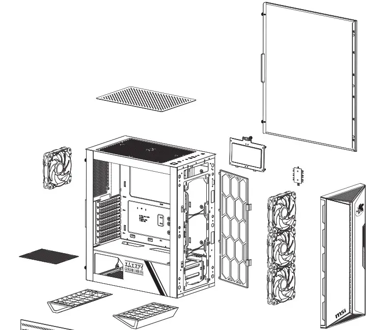 msi MPG GUNGNIR 110R EVA e PROJECT Gaming Case - Case Features 1
