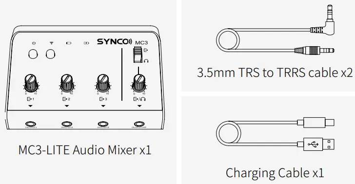 SYNCO-MC3-LITE-4-Channel-Ultra-Compact-Audio-Mixer-FIG-1
