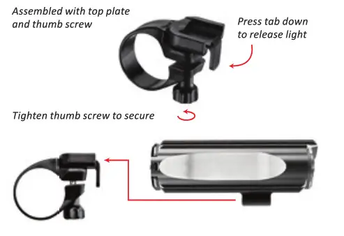 Lezyne Mega Drive LED Light - Mounting