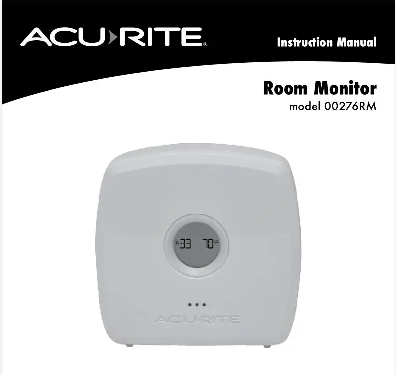ACU-RITE Room Monitor 00276RM Instruction Manual