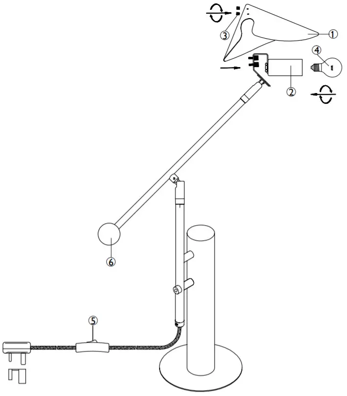 JOHN LEWIS 238497864 Leaf Table Light-Assembly