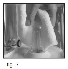 UV lamp assembly introduces