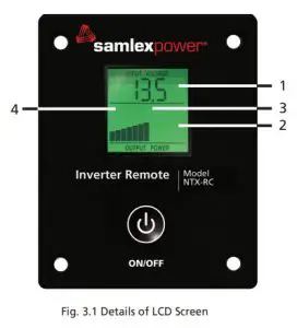 SAMLEX Remote Control NTX-RC-DISPLAY