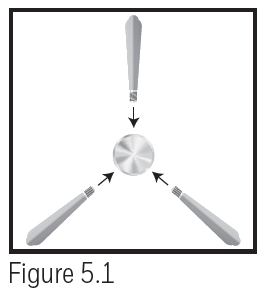 INSTALL SPINDLES ON HANDLE