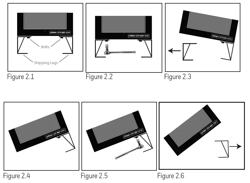Remove Metal Shipping Legs