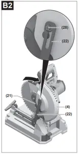 Changing the saw blade