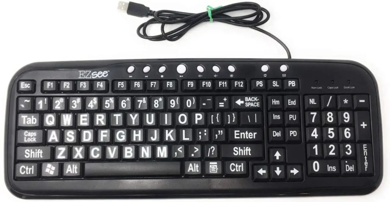 Tech Depot Magnus325 Nuklz N 2.4ghz Wireless Large Font Keyboard User Manual