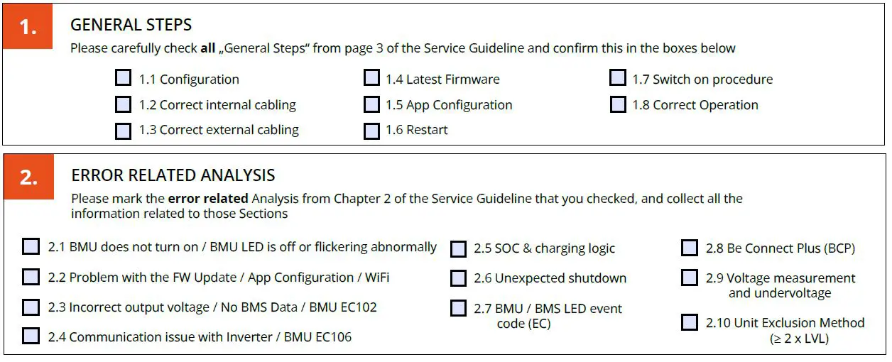 BYD Battery-Box Premium LVL Service Checklist 1