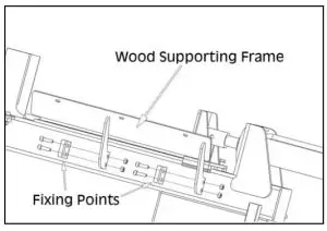 Clarke 3402041 Petrol Driven Log Splitter - wood supporting